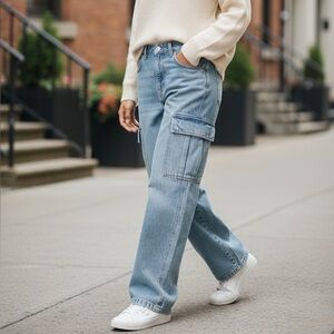 Levi's Sky Blue Boyfriend Jeans
